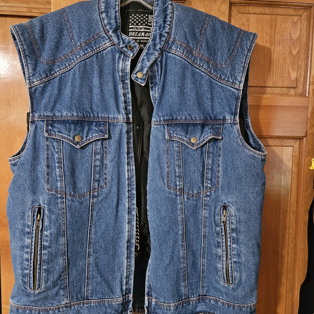 NWOT Quilted BlueDenim Vest